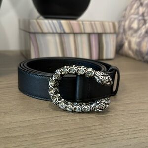 Gucci Dionysus Calfskin Belt - Tiger Heads